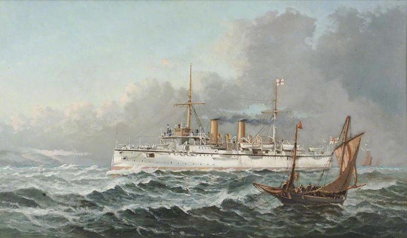 Henry J. Morgan HMS 'Bonaventure' oil painting image